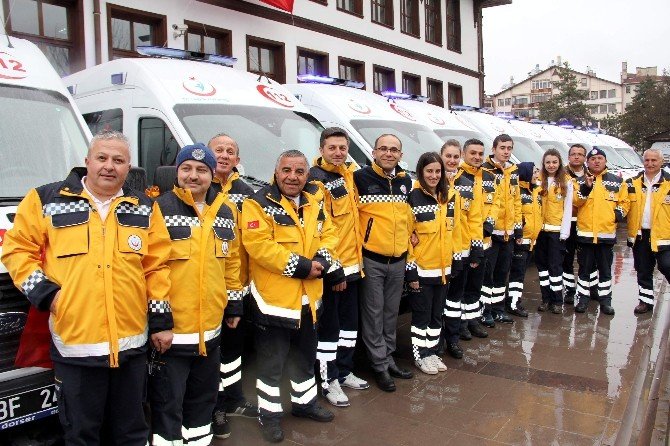 Kastamonu’ya Gönderilen 9 Ambulans, 112’ye Teslim Edildi