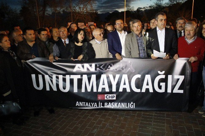 CHP Antalya İl Örgütü, Ankara’daki Terör Saldırısını Protesto Etti