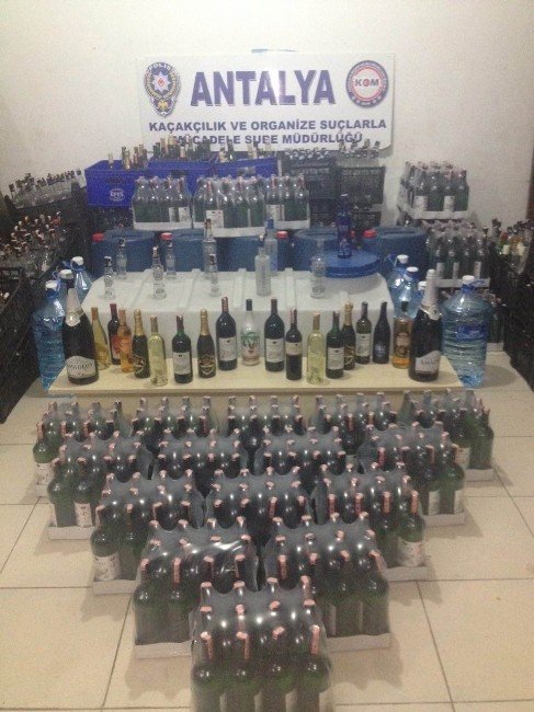 Antalya’da Kaçak İçki Operasyonu