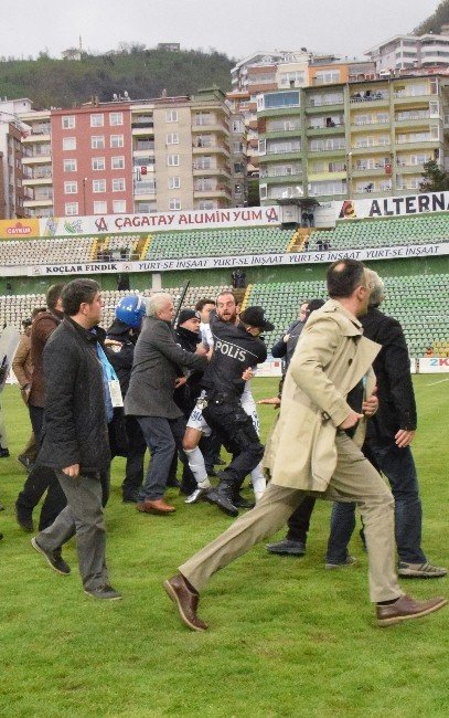Giresunspor - Kayseri Erciyesspor Maçı Sonrası Olaylar Çıktı