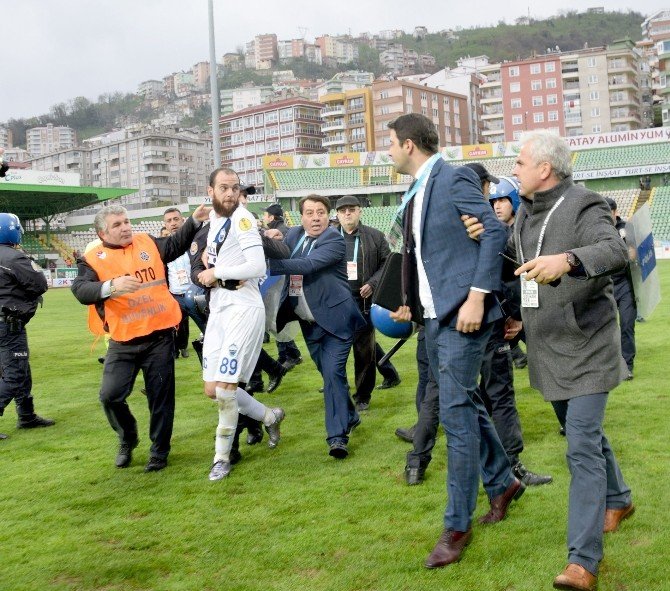 Giresunspor - Kayseri Erciyesspor Maçı Sonrası Olaylar Çıktı