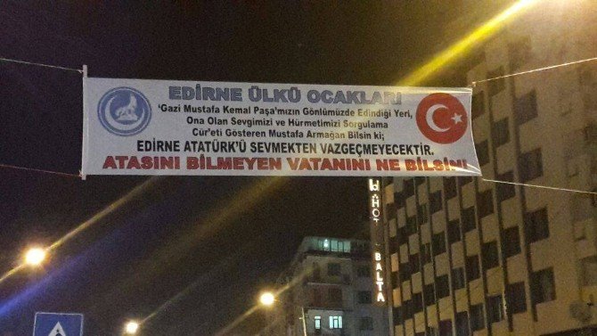 Edirne Ülkü Ocakları: "Edirne, Atatürk’ü Sevmekten Vazgeçmeyecektir"
