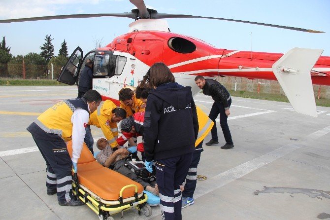 Kalp Hastasının Yardımına Ambulans Helikopter Yetişti