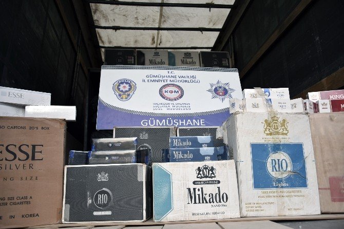 Gümüşhane’de 190 Bin Paket Kaçak Sigara Ele Geçirildi