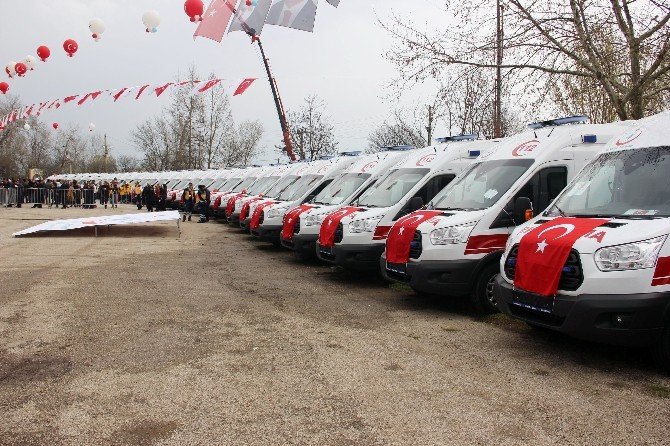 102 Ambulansın Dağıtım Töreni Edirne’de Gerçekleşti
