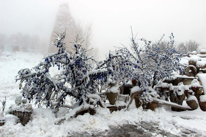 Kapadokya’da Mart Ayında Kar Yağdı