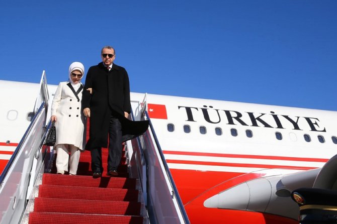 Cumhurbaşkanı Erdoğan'a Washington'da coşkulu karşılama