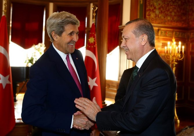 Cumhurbaşkanı Erdoğan, Kerry'i kabul etti