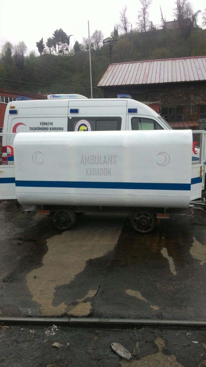İşçilerin ürettiği 'yeraltı ambulansı' tanıtıldı