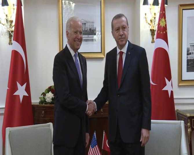 Cumhurbaşkanı Erdoğan, Biden'i kabul etti