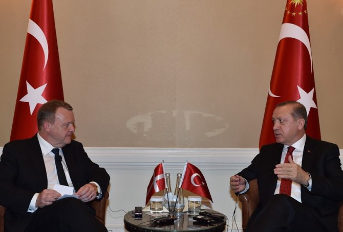 Cumhurbaşkanı Erdoğan, Rasmussen ve Sellal'i kabul etti