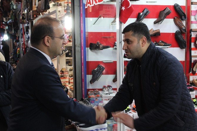 AK Parti Milletvekili Taha Özhan Ayakkabıcılar Esnafını Ziyaret Etti