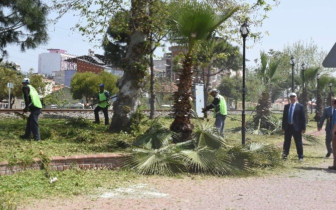İncirliova Belediyesi, Çamlıca Bulvarı’nı Temizledi