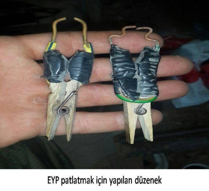 PKK’lı Teröristler Çamaşır Mandalından El Yapımı Bomba Düzeneği Hazırladı