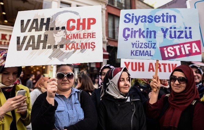 AK Partili Kadınlar CHP Lideri Kılıçdaroğlu’nu Protesto Etti