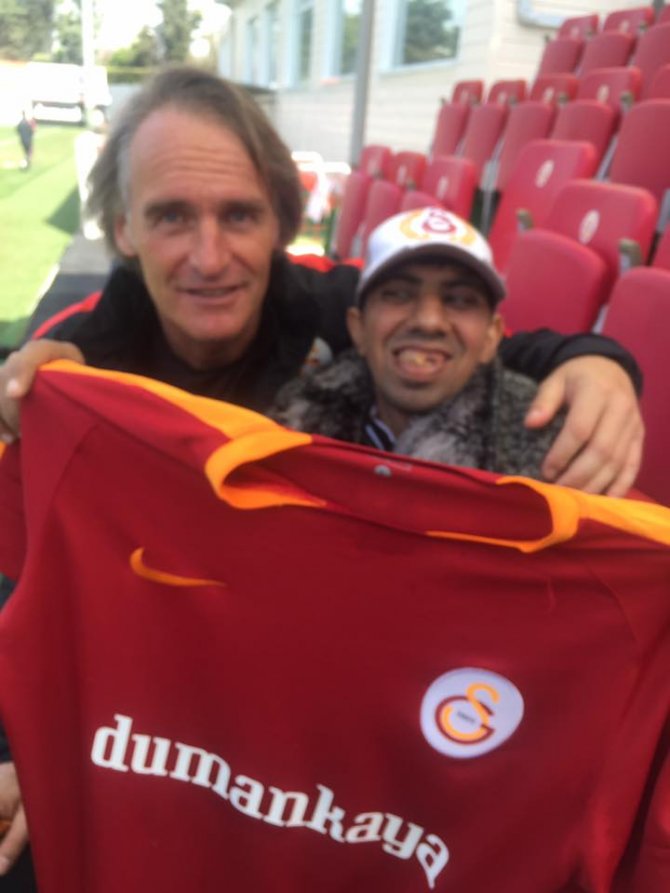 Florya'daki Galatasaray antrenmanında anlamlı buluşma