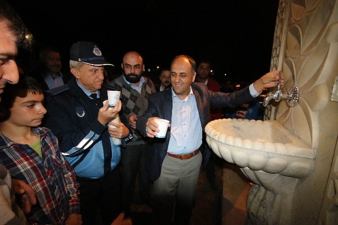 Beyşehir’de İkram Çeşmesinden Sıcak Süt Aktı