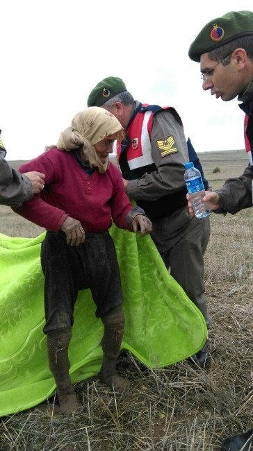 Kaybolan Yaşlı Kadını Jandarma Buldu