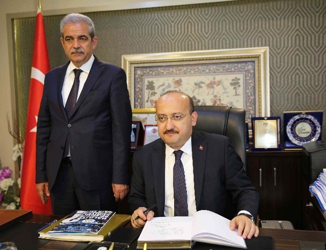 Başbakan Yardımcısı Yalçın Akdoğan, Başkan Demirkol’u Makamında Ziyaret Etti