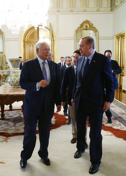Cumhurbaşkanı Erdoğan, Malezya Başbakanı Rezak’ı kabul etti