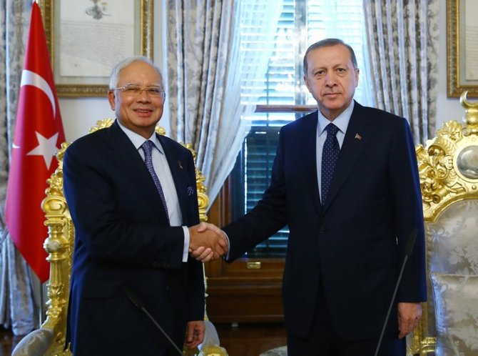 Cumhurbaşkanı Erdoğan, Malezya Başbakanı Rezak’ı kabul etti