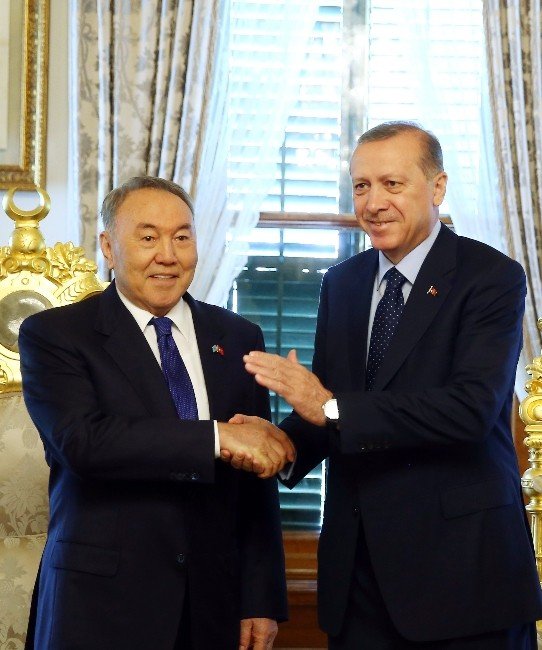 Cumhurbaşkanı Erdoğan, Kazakistan Cumhurbaşkanı Nazarbayev İle Bir Araya Geldi