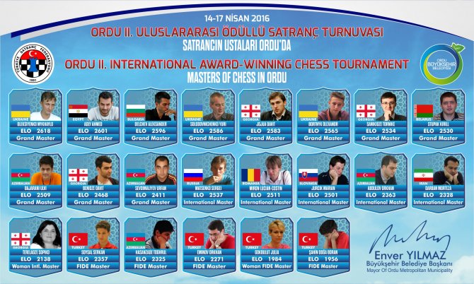 Satranç'ın gençleri Ordu'da büyük ustalarla yarışacak