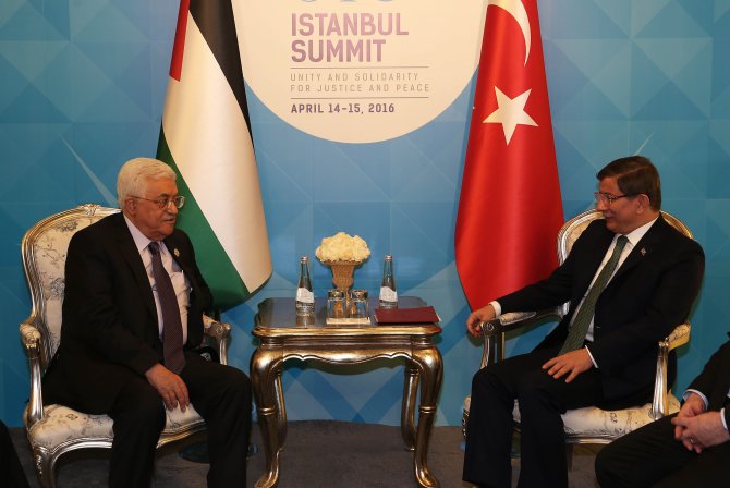 Başbakan Davutoğlu, Mahmud Abbas ile görüştü