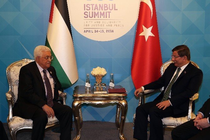 Başbakan Davutoğlu İle Filistin Devlet Başkanı Abbas Görüştü