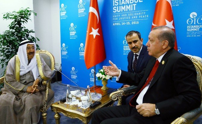 Cumhurbaşkanı Erdoğan, Kuveyt Emiri İle Görüştü