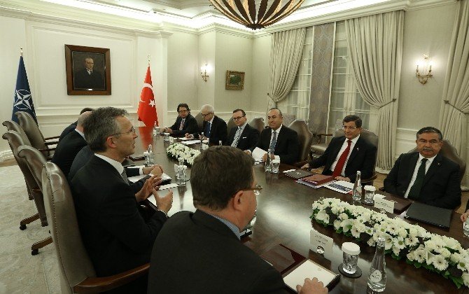 Başbakan Davutoğlu NATO Genel Sekreteri Stoltenberg İle Görüştü