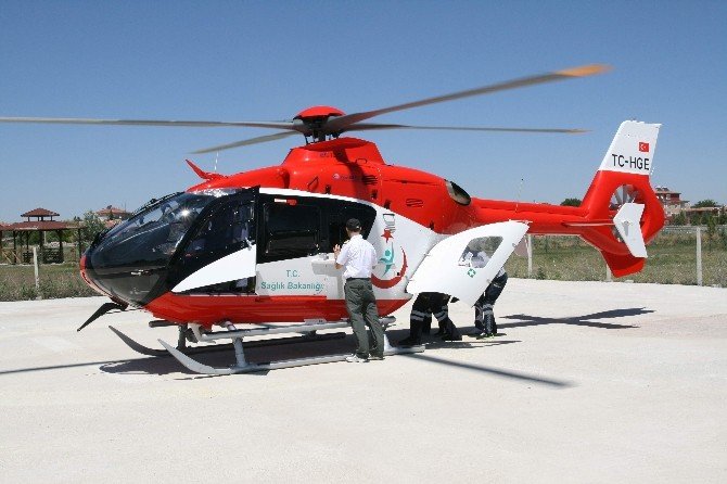 Kulu’da Kalp Krizi Geçiren Hastaya Hava Ambulansı