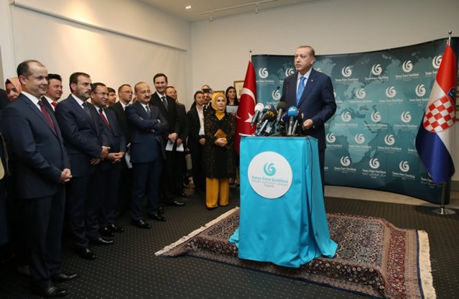Erdoğan, Zagreb Yunus Emre Türk Kültür Merkezi’nin açılışını yaptı