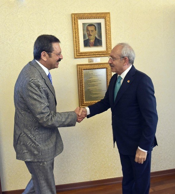 CHP Genel Başkanı Kılıçdaroğlu, Hisarcıklıoğlu’nu Kabul Etti