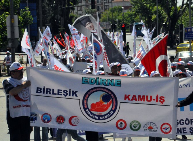 Edirne'de 1 Mayıs kutlamaları yürüyüşle başladı halayla bitti