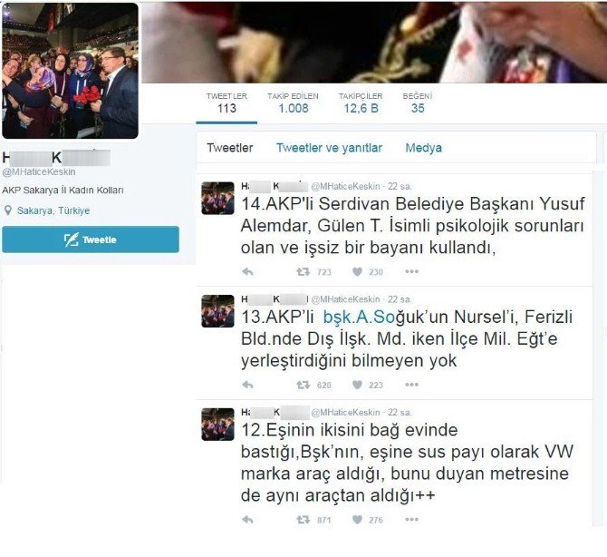 Twitter’da AK Partili Başkan Ve Yöneticiler Hakkında İddialarda Bulunan Tweetler Yargıya Taşınıyor