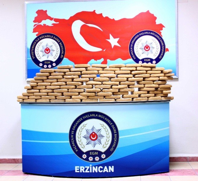 Erzincan’da 51 Kilo Eroin Ele Geçirildi