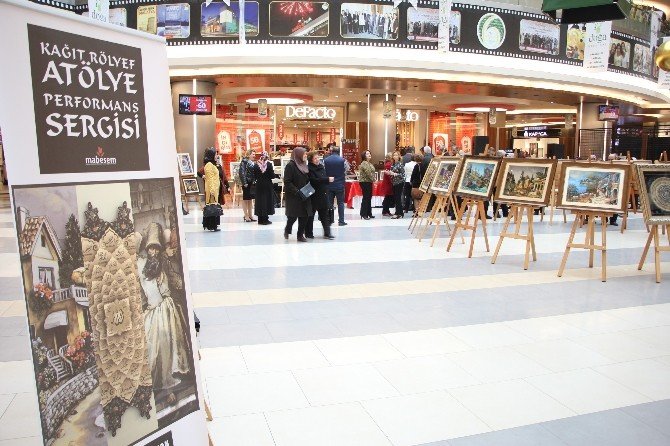 AVM’de Kağıt Rölyef Atölye sergisi açıldı