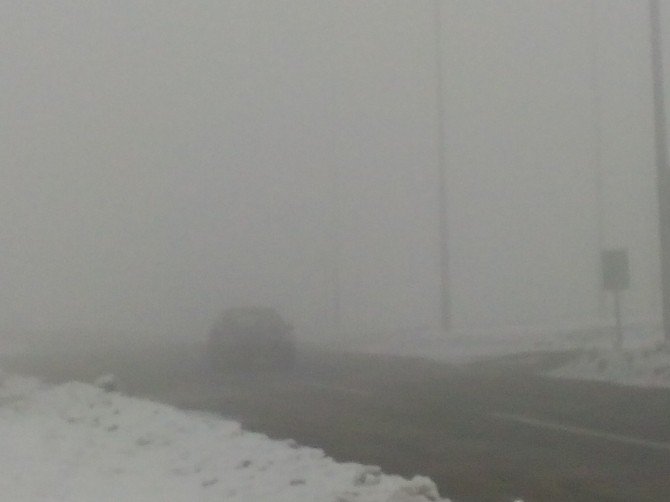 Iğdır-Erzurum karayolunda yoğun sis