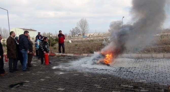 Çavdarhisar Devlet Hastanesi’nde yangın tatbikatı