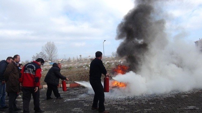 Çavdarhisar Devlet Hastanesi’nde yangın tatbikatı
