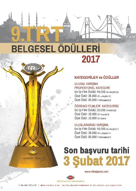 9. TRT Belgesel Ödülleri’ne başvurular devam ediyor