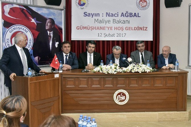 Maliye Bakanı Naci Ağbal Gümüşhane’de işverenlerle buluştu