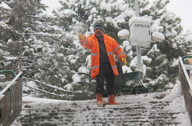 Artvin’de karla mücadele çalışmaları