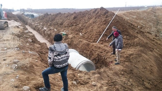 Karaman’da yağmur suyu kollektör hattı yapımı başladı