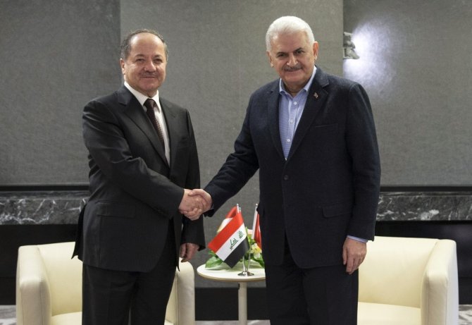 Başbakan Yıldırım, Münih’te Barzani ile görüştü