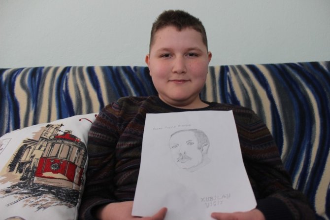 Resmini çizdiği Cumhurbaşkanı Erdoğan ile tanışmak istiyor