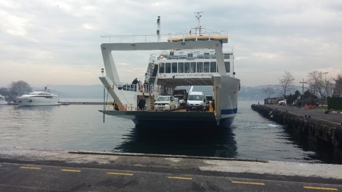 İstinye - Çubuklu arabalı vapur deneme seferleri havadan görüntülendi