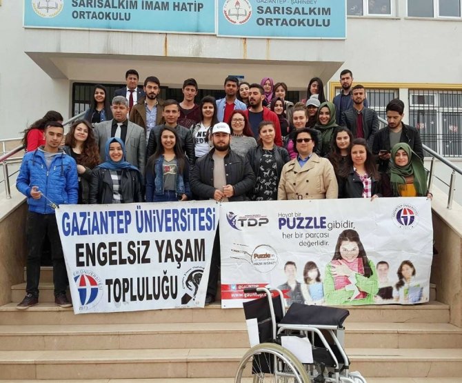 Gaziantep’te ortaokul öğrencilerine Engelsiz Yaşam parkuru
