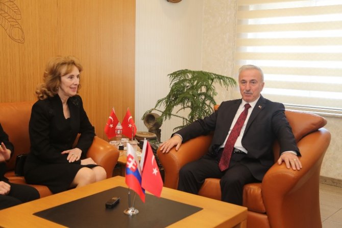 Slovakya Cumhuriyeti Büyükelçisi Anna Turenicova Vali Kamçı’yı Ziyaret Etti